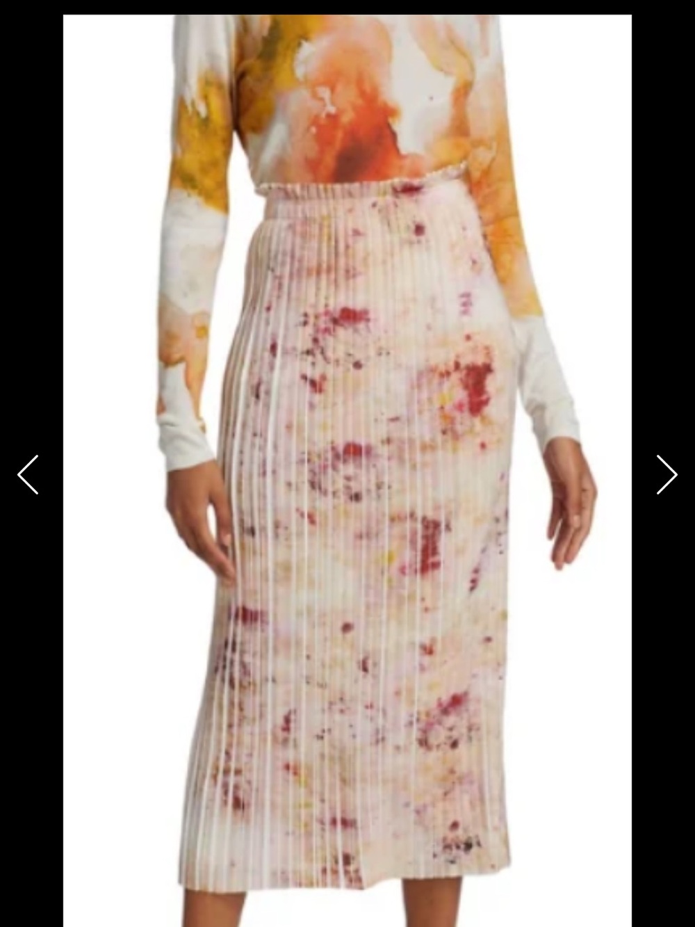 Jason Wu collection Ombré  Pleated Midi Skirt